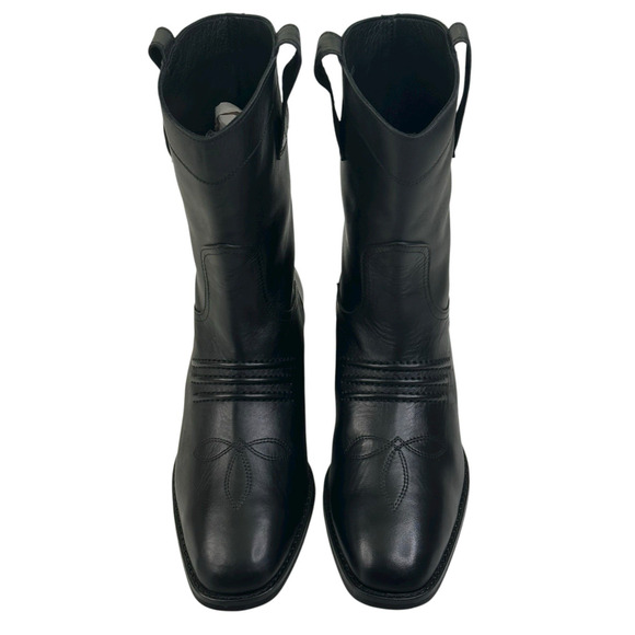 Bibi Lou Briana Western Boots Black Leather Womens Size EU 39 US 8-8.5 New $295 - Picture 2 of 12